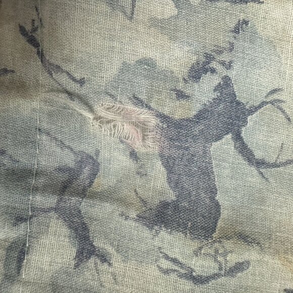 Vintage Blue Buckle Button-Up Mens Shirt With Deer Print Design Size L - Picture 5 of 6